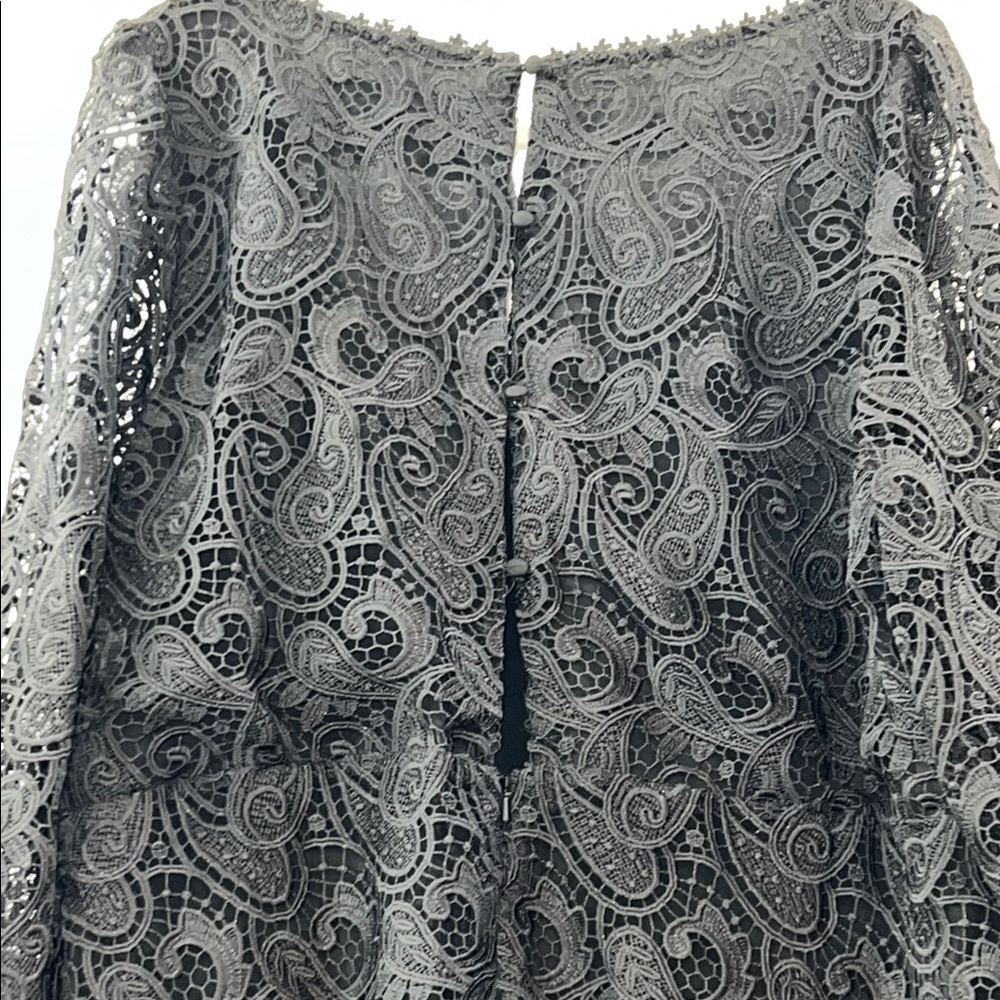 Black Sheath Dress with Bell Sleeves and Scoop Neck - Picture 2 of 6